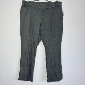 Croft And Barrow Women’s Plus Woven Pants 26W Long Heather Gray Professional